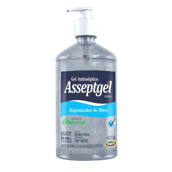 Álcool Gel para Mãos Asseptgel Aloe Vera 420g