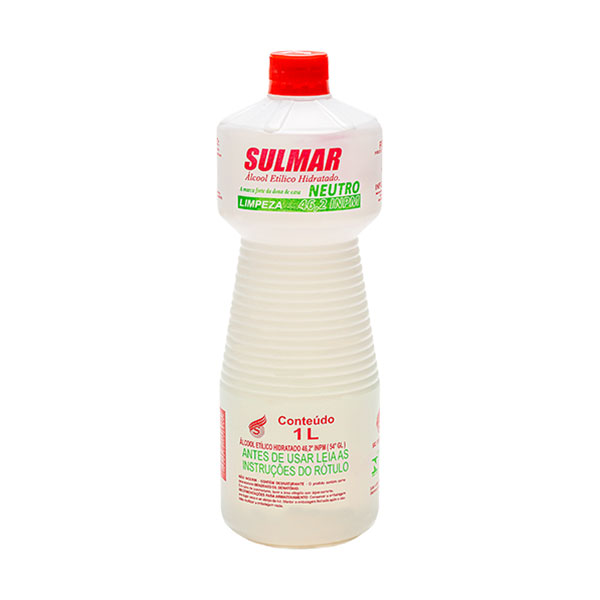 Álcool Líquido 46º INPM Neutro Bactericida Sulmar 1L