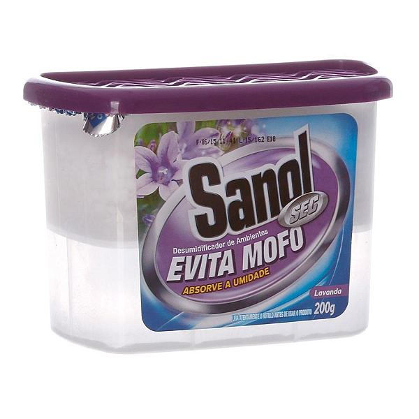Desumidificador Evita Mofo Sanol Sec Lavanda c/ 200g