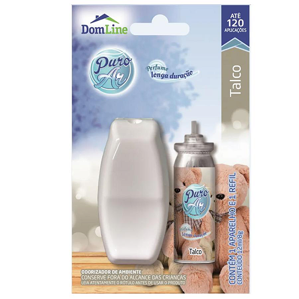 Odorizador Puro Ar Mini Refil + Aparelho Talco c/ 12mL