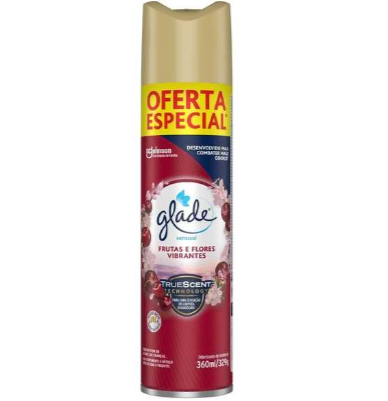 Odorizador Glade Frutas e Flores Vibrantes Aerosol c/ 360mL