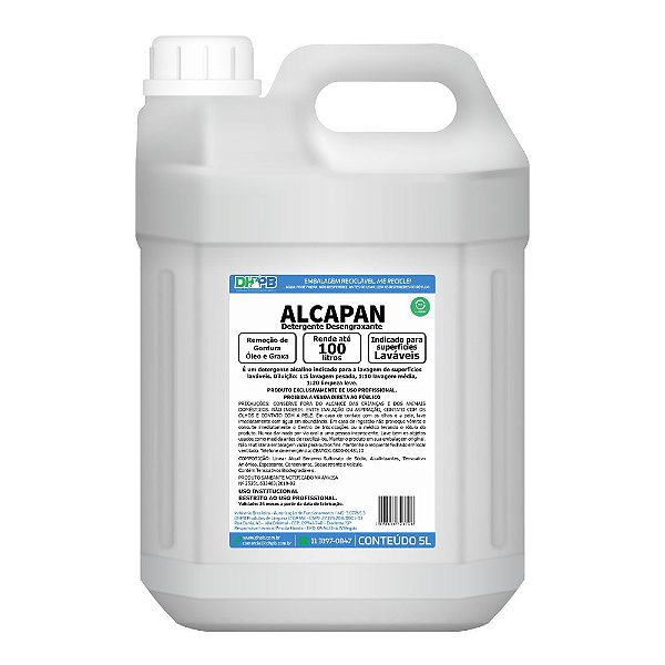 Detergente Desengraxante Alcapan DHPB 5L