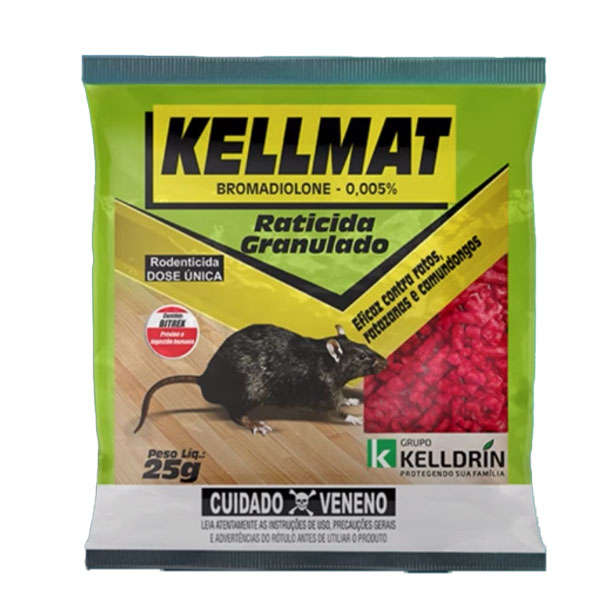 Raticida Granulado KellMat c/ 25g
