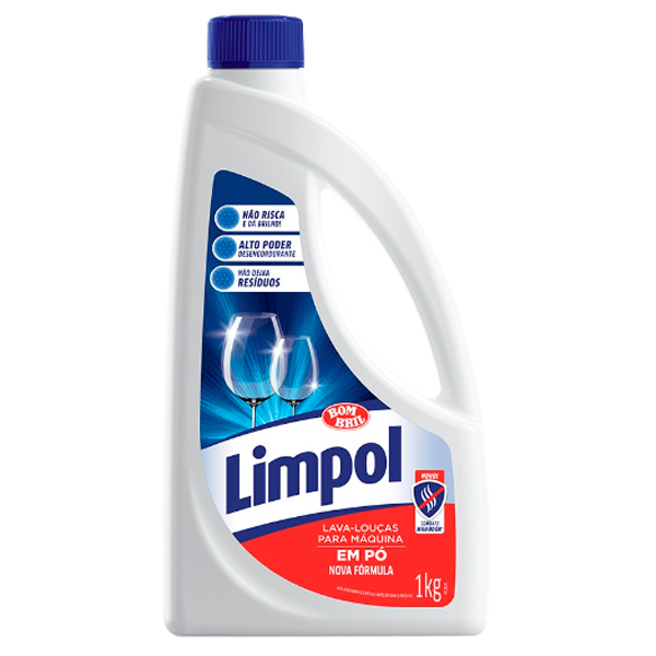 Detergente em Pó para Máquina de Lavar Louças Limpol 1kg