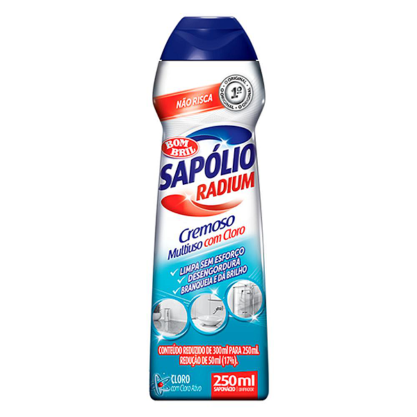 Saponáceo Cremoso Sapolio Radium Multi Cloro 250mL