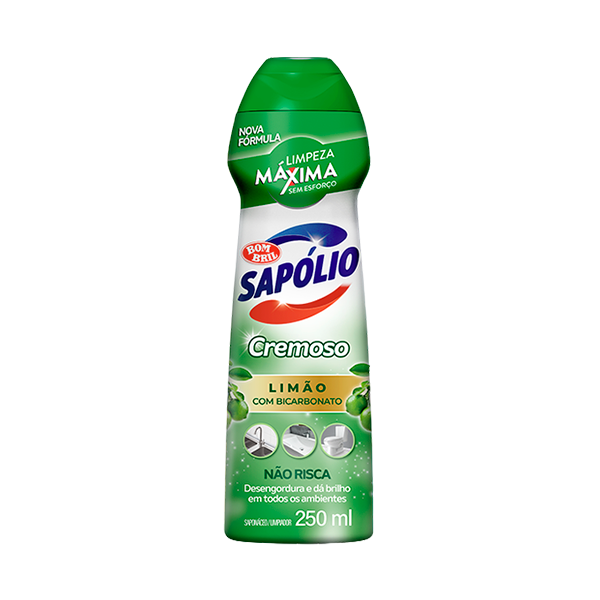 Saponáceo Cremoso Sapolio Radium Multi Limão 250mL