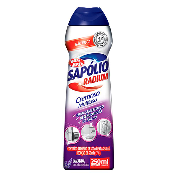Saponáceo Cremoso Sapolio Radium Multi Lavanda 250mL