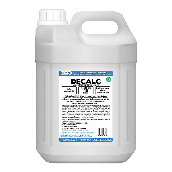Limpa Pedras Concentrado DECALC DHPB 5L