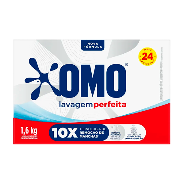 Detergente em Pó OMO Lavagem Perfeita Caixa 1,6kg