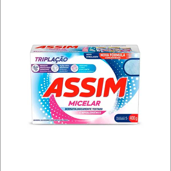 Detergente em Pó Assim Micelar Caixa 800g