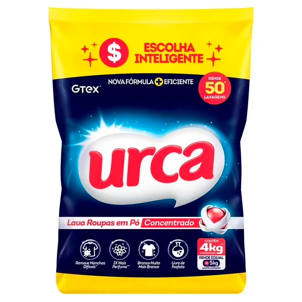Detergente em Pó Concentrado Urca 4kg