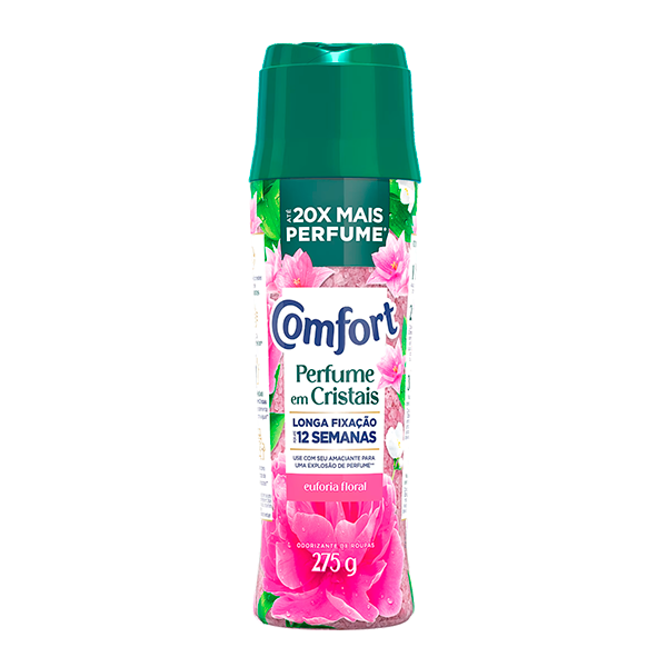Odorizante de Roupas em Cristais Comfort Boom Euforia Floral 275g