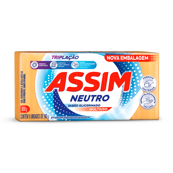 Sabão em Pedra Neutro Assim 800g