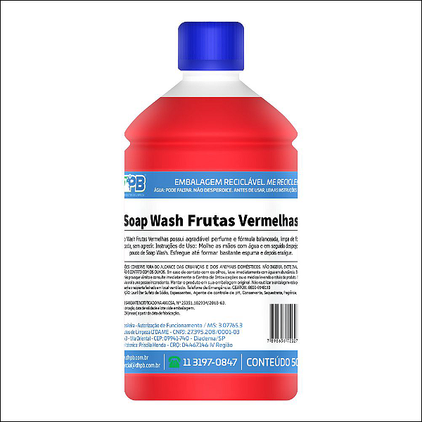Soap Wash Frutas Vermelhas DHPB 500ml