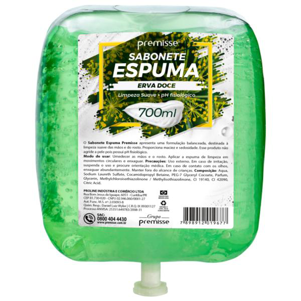 Sabonete Espuma Refil Erva Doce Premisse 700ml Ref.: 110002