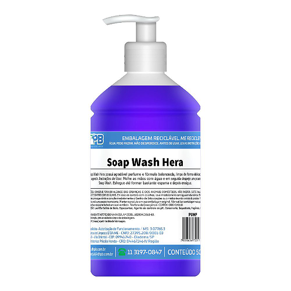 Saboneteira Soap Wash Hera DHPB 500ml