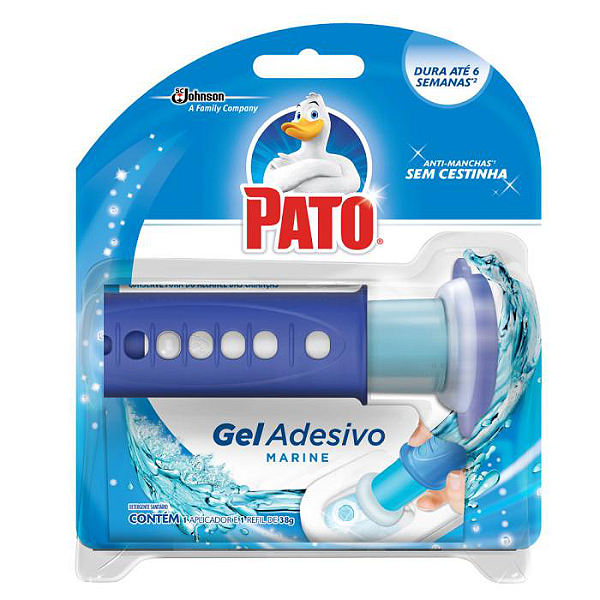 Detergente Sanitário Pato Gel Adesivo Ap + Refil Marine c/ 1un