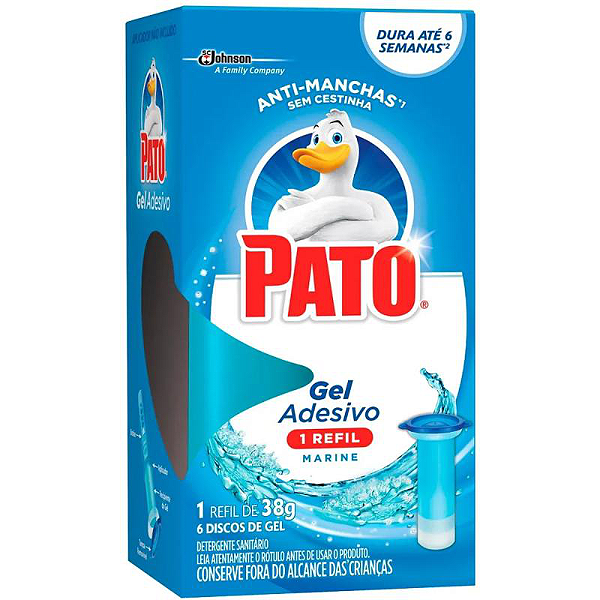 Detergente Sanitário Pato Gel Adesivo Refil Marine 6 Discos c/ 1un