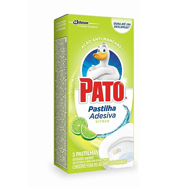Pastilha Adesiva Pato Citrus c/ 3un
