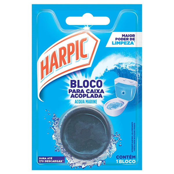 Tablete p/ Caixa Acoplada Harpic Acqua Marine c/ 1un