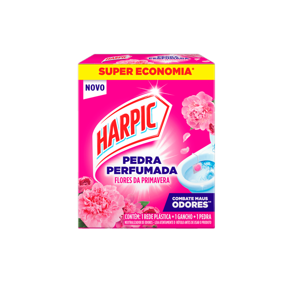 Pedra Sanitária Perfumada Harpic Flores da Primavera 25g