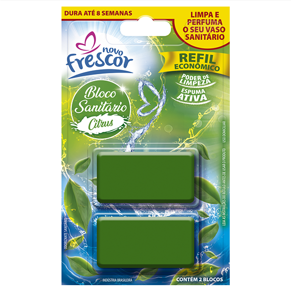 Bloco Sanitário Refil Novo Frescor Citrus c/2un
