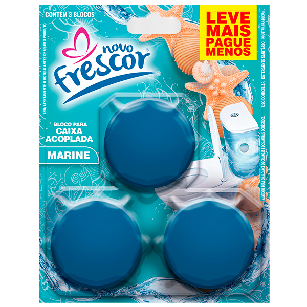 Tablete para Caixa Acoplada Novo Frescor Marine 3un