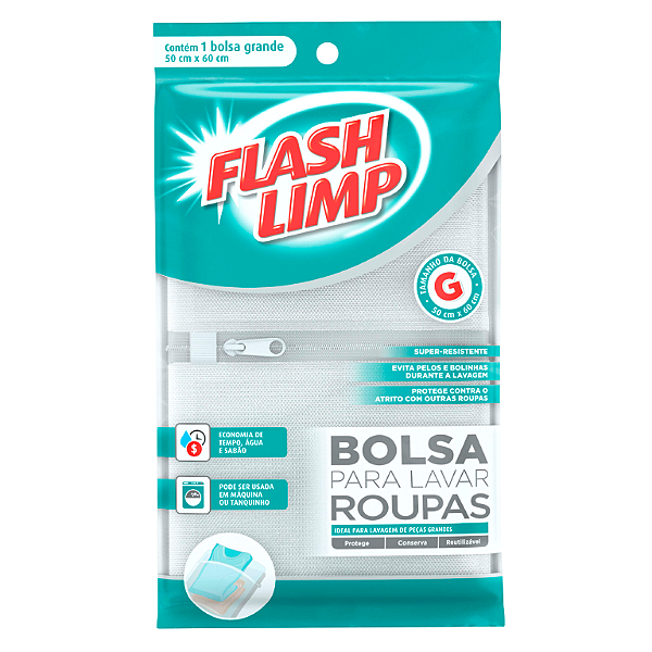 Bolsa para Lavar Roupas Grande Flash Limp 1un Ref.: LAV7702