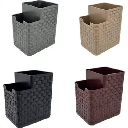Porta Detergente e Bucha Rattan Injeplastec
