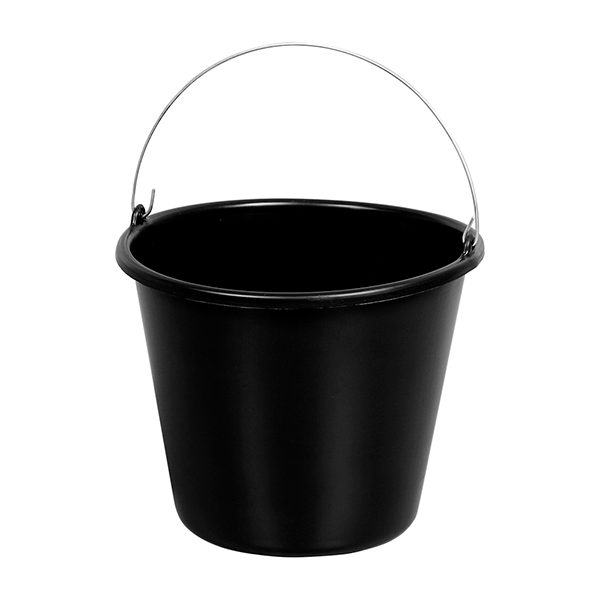 Balde Plástico 12L Preto para Concreto Plasnew 1un Ref.: 178