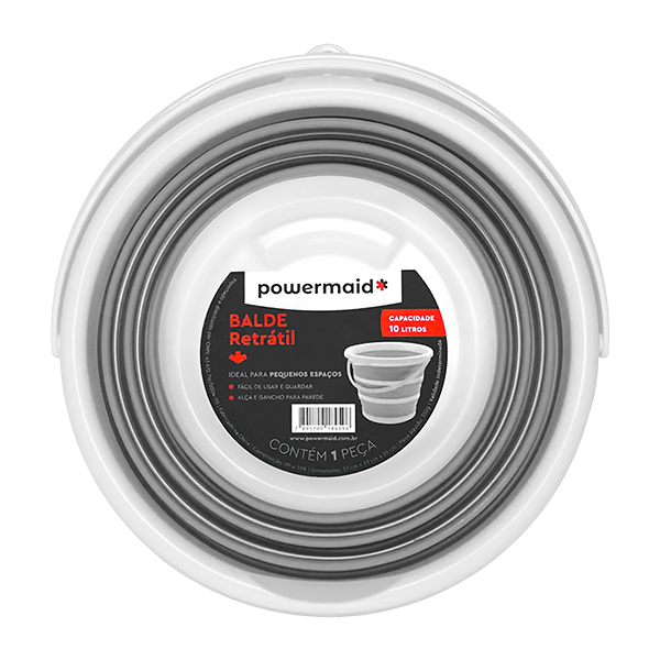 Balde Retrátil 10L Powermaid 1un