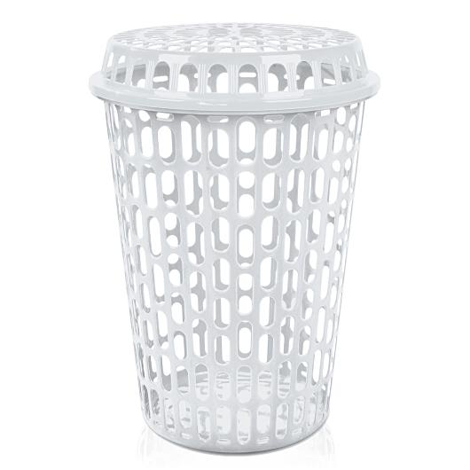 Cesto Telado Plástico 60L Redondo Branco Arqplast Ref.: CT60BR
