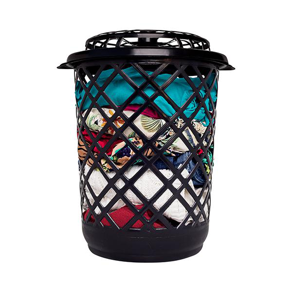 Cesto Telado Plástico 30L Redondo Preto Jaguar