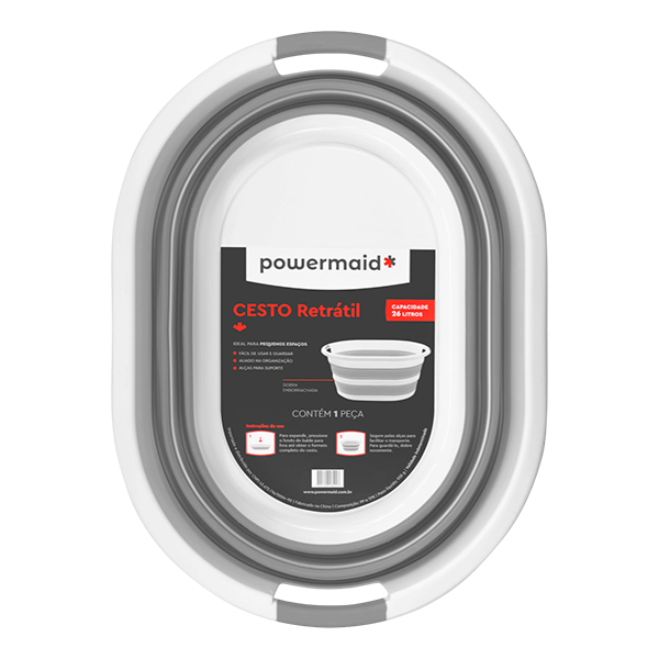 Cesto Retrátil 26L Powermaid 1un