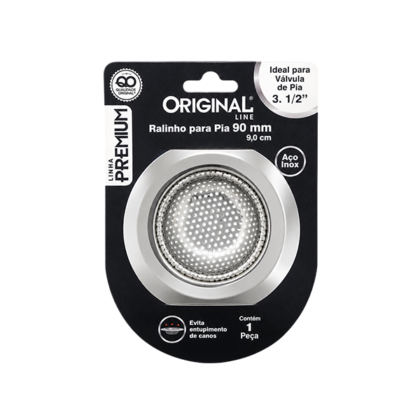 Ralo de Pia Inox Telado 9cm 1un