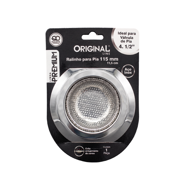 Ralo de Pia Inox Telado 11,5cm 1un