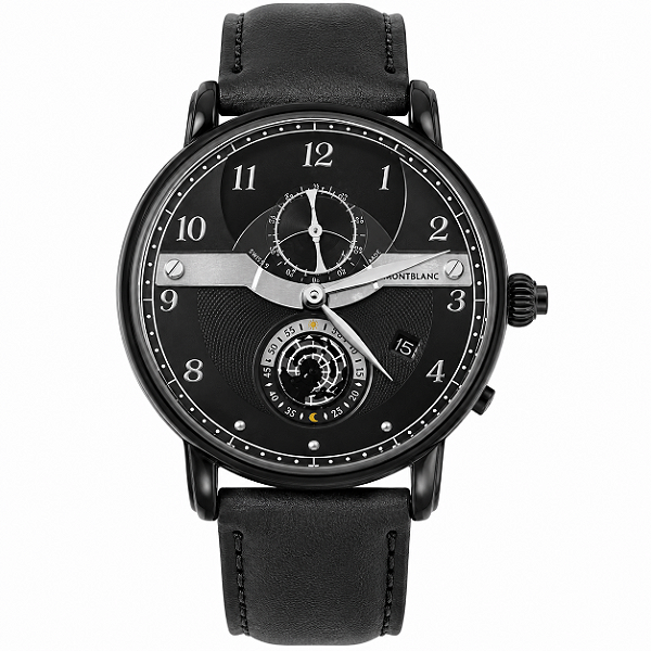 Relogio Montblanc Star Legacy Exo Tourbillon Couro Preto