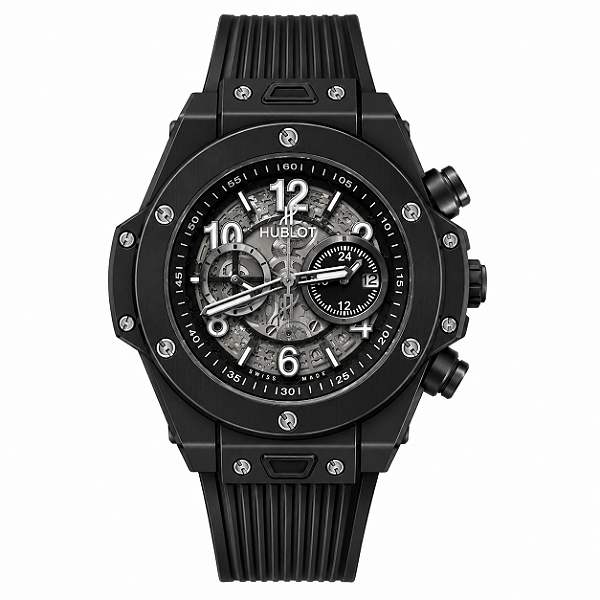 Relogio Hublot King Power Unico All Black Esqueleto