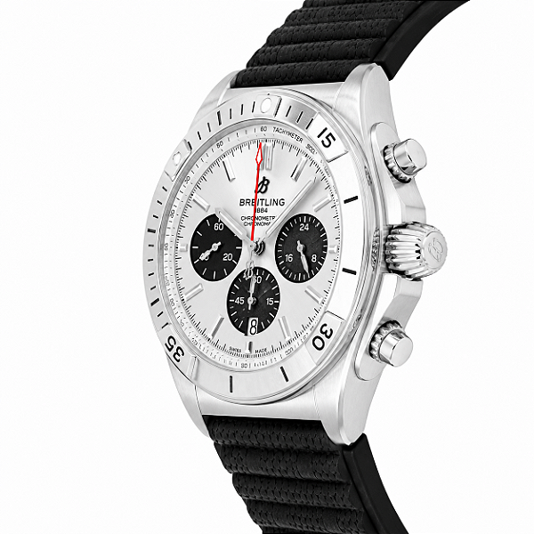 Relogio Breitling Chronomat B01 Panda Pulseira Rubber
