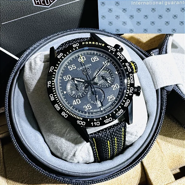 Relógio Tag Heuer Carrera Chronograph x Porsche Yellow Racing Special Edition