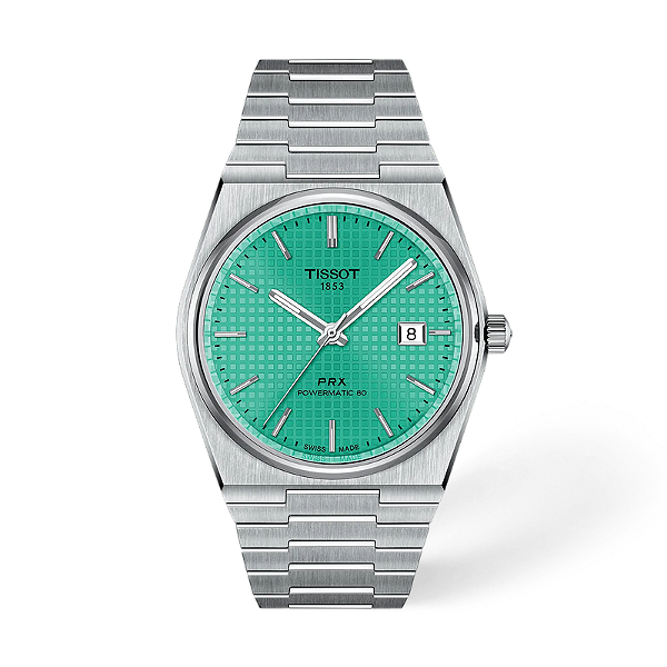 Relógio Tissot PRX Powermatic 80 Automático 40mm Aço Inoxidável Mostrador Verde Mint