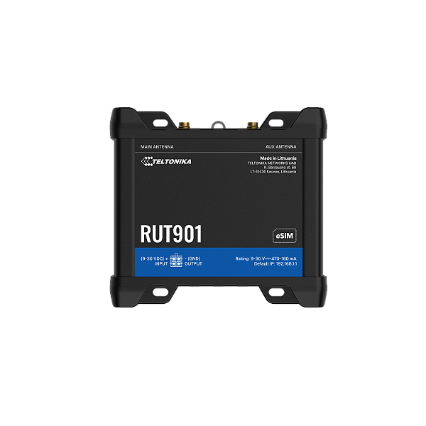 RUT901 Roteador Celular Industrial Dual SIM 4G WI-FI Access Point 4x Ethernet Teltonika