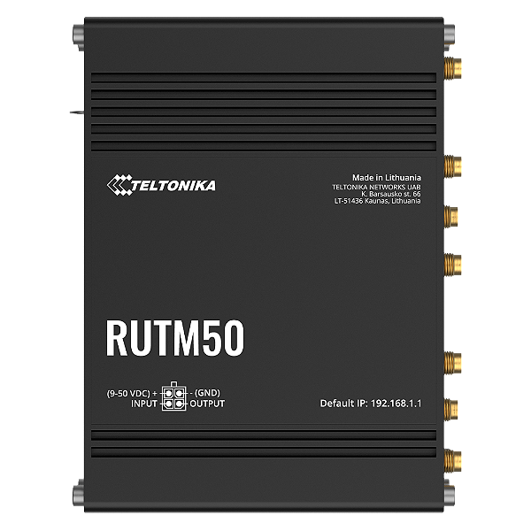 RUTM50 Roteador Celular Industrial 5G WI-FI Access Point 5x Ethernet GPS Teltonika