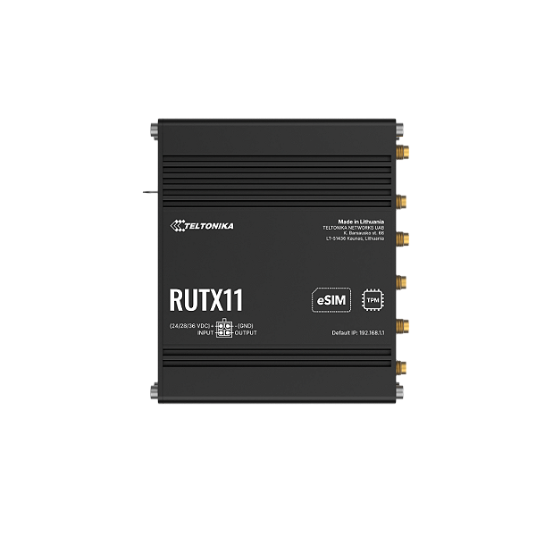 RUTX11 Roteador Celular Industrial 4G WI-FI Bluetooth 4x Ethernet RS232/485 Teltonika
