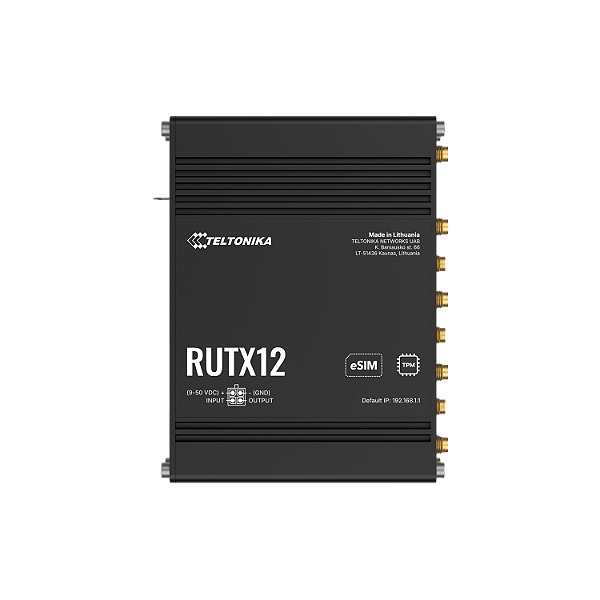 RUTX12 Router Cellular DUAL CHIP With dual simultaneous LTE CAT 6 Load Balaced + WI-FI & BT Teltonika