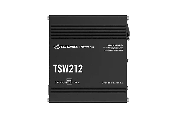 TSW212 Switch Industrial Gerenciável com 8x Ethernet & 2x SFP Teltonika
