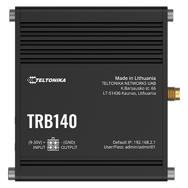 TRB140 Industrial IoT Gateway Celular 4G LTE com Ethernet Teltonika