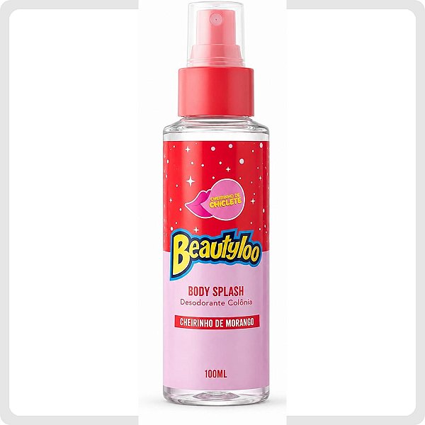 Body splash com Cheirinho de Chiclete Beautyloo Face Beautiful Morango