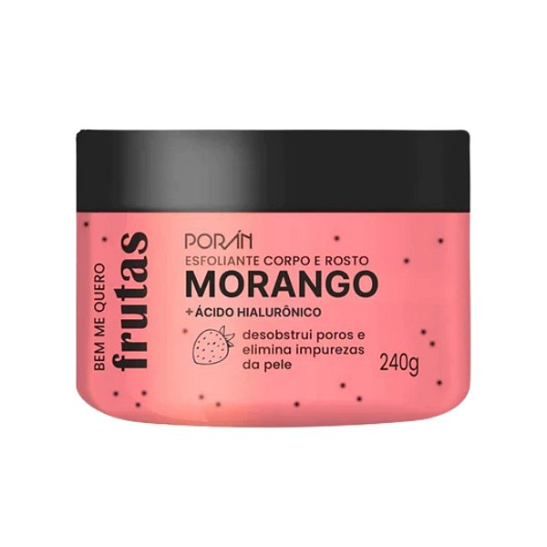 Esfoliante Corpo E Rosto Morango Bem Me Quero Poran