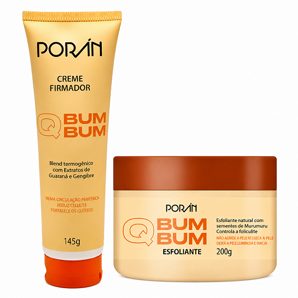 Kit Q BumBum Porán Esfoliante e Creme Firmador